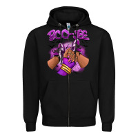 Black Boo-jee Halloween afro sneakers Zipper Hoodie - RanaPortraitStore