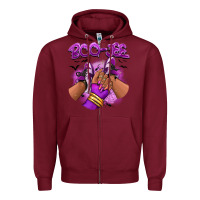 Burgundy Boo-jee Halloween afro sneakers Zipper Hoodie - RanaPortraitStore