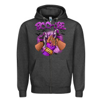 Charcoal Heather Boo-jee Halloween afro sneakers Zipper Hoodie - RanaPortraitStore