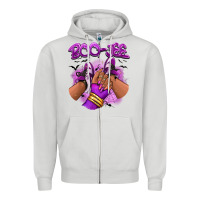 Dove Grey Boo-jee Halloween afro sneakers Zipper Hoodie - RanaPortraitStore