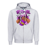 Heather Grey Boo-jee Halloween afro sneakers Zipper Hoodie - RanaPortraitStore