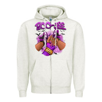 Oatmeal Heather Boo-jee Halloween afro sneakers Zipper Hoodie - RanaPortraitStore