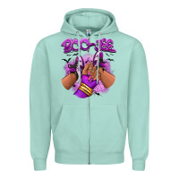 Seafoam Boo-jee Halloween afro sneakers Zipper Hoodie - RanaPortraitStore