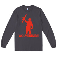 Smoke red dawn wolverines Long Sleeve Tee - baoMotion