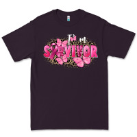 Plum I' m survivor Breast Cancer Premium Tee - FaDigitalArtStudio
