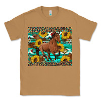 Toasted Coconut western horse sunflowers Classic Tee - Artiststas