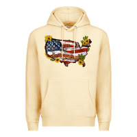 Pina Colada usa map with sunflower and cactus Premium Hoodie - Artiststas