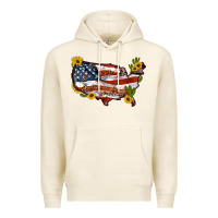 Tofu usa map with sunflower and cactus Premium Hoodie - Artiststas