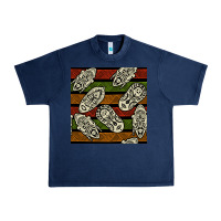 Navy african mask seamless pattern Urban Heavy Tee - BundleAndBundleShop