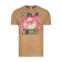 Vintage Camel Pink Christmas Vibes Santa Vintage Tee - FaDigitalArtStudio