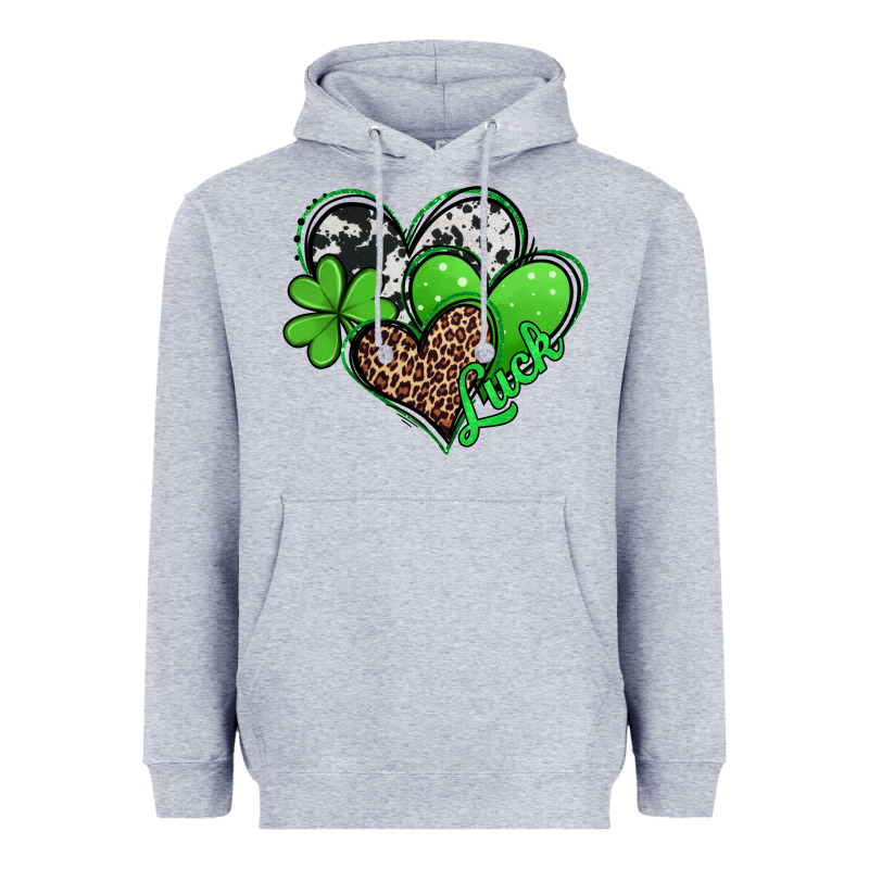 St. Patrick's Day Hearts Heavyweight Hoodie by Jasminsmagicworld | Teevron