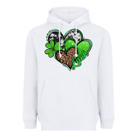 White St. Patrick's Day hearts Heavyweight Hoodie - Jasminsmagicworld