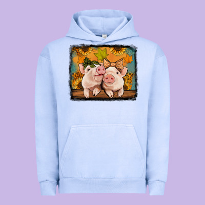 Fall Pigs Urban Hoodie Designed By Jasminsmagicworld