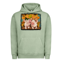 Pigment Oil Green fall pigs Urban Hoodie - Jasminsmagicworld