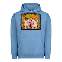 Pigment Pebble Blue fall pigs Urban Hoodie - Jasminsmagicworld
