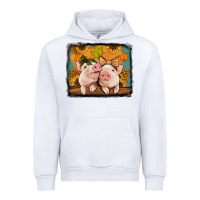 White fall pigs Urban Hoodie - Jasminsmagicworld