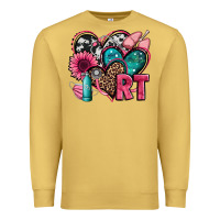 Antique Gold rt respiratory therapist hearts Premium Sweatshirt - Jasminsmagicworld