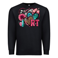 Black rt respiratory therapist hearts Premium Sweatshirt - Jasminsmagicworld