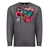 Charcoal Heather rt respiratory therapist hearts Premium Sweatshirt - Jasminsmagicworld