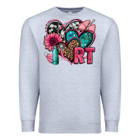 Heather Grey rt respiratory therapist hearts Premium Sweatshirt - Jasminsmagicworld