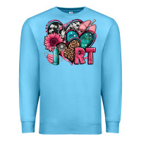Ocean Blue rt respiratory therapist hearts Premium Sweatshirt - Jasminsmagicworld