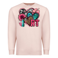 Pale Pink rt respiratory therapist hearts Premium Sweatshirt - Jasminsmagicworld