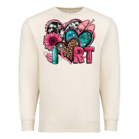 Sandshell rt respiratory therapist hearts Premium Sweatshirt - Jasminsmagicworld