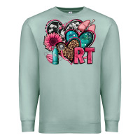 Seafoam rt respiratory therapist hearts Premium Sweatshirt - Jasminsmagicworld