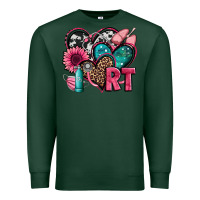 Sports Green rt respiratory therapist hearts Premium Sweatshirt - Jasminsmagicworld