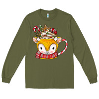 Army Green coffee cups animal Long Sleeve Tee - CowhideDigitalArt