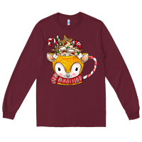 Burgundy coffee cups animal Long Sleeve Tee - CowhideDigitalArt