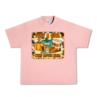 Salmon just a girl who loves fall cowhide background Urban Heavy Tee - Jasminsmagicworld