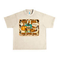 Sandshell just a girl who loves fall cowhide background Urban Heavy Tee - Jasminsmagicworld