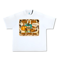 White just a girl who loves fall cowhide background Urban Heavy Tee - Jasminsmagicworld