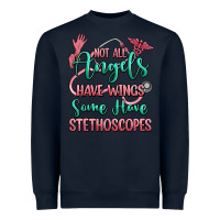 Navy not all angels have wings some have stethoscopes Heavyweight Sweatshirt - RanaPortraitStore