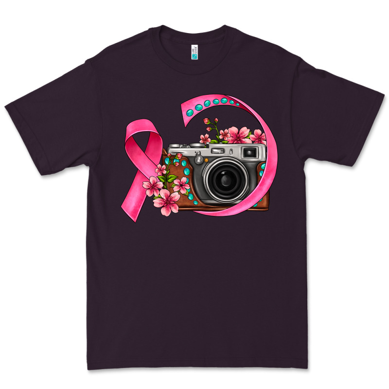 Floral Cancer Ribbon Vintage Camera Premium Tee by FaDigitalArtStudio | Teevron