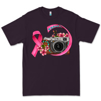 Plum floral cancer ribbon vintage camera Premium Tee - FaDigitalArtStudio