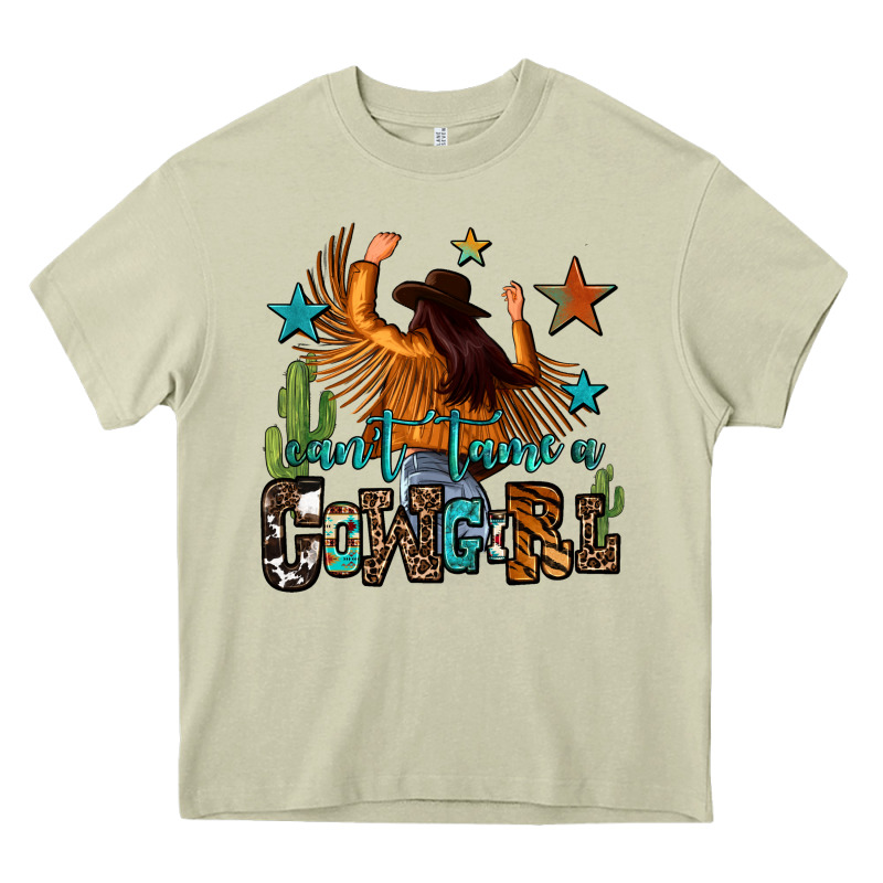 Can't Tame A Cowgirl Heavy Core Tee by OliviaCreatesArt | Teevron