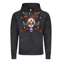 Vintage Black dia de los muertos Vintage Hoodie - CowhideDigitalArt