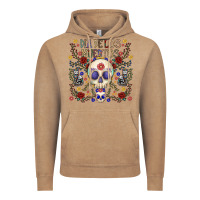 Vintage Coffee dia de los muertos Vintage Hoodie - CowhideDigitalArt