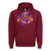 Halloween Afro Sneakers Zipper Hoodie | Teevron