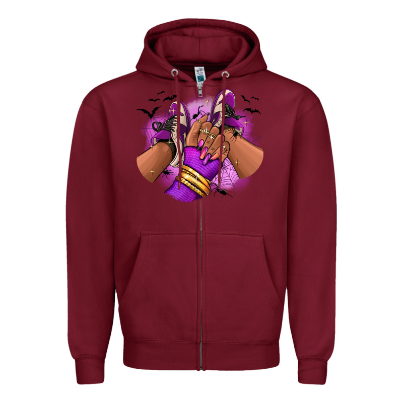 Halloween Afro Sneakers Zipper Hoodie by RanaPortraitStore | Teevron