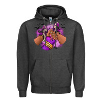 Charcoal Heather Halloween afro sneakers Zipper Hoodie - RanaPortraitStore