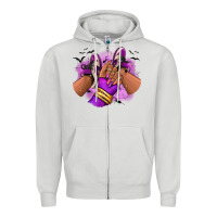 Dove Grey Halloween afro sneakers Zipper Hoodie - RanaPortraitStore
