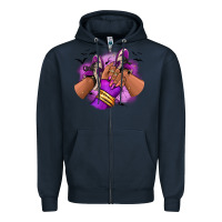 Navy Halloween afro sneakers Zipper Hoodie - RanaPortraitStore