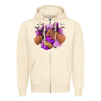 Sandshell Halloween afro sneakers Zipper Hoodie - RanaPortraitStore