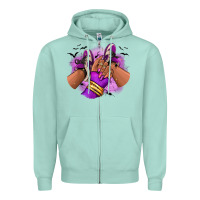 Seafoam Halloween afro sneakers Zipper Hoodie - RanaPortraitStore