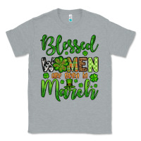 Heather Grey St. Patrick's Blessed women are born in March Classic Tee - OliviaCreatesArt