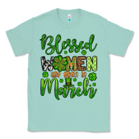 Seafoam St. Patrick's Blessed women are born in March Classic Tee - OliviaCreatesArt