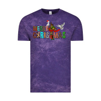 Cloud Purple Merry christmas cross Vintage Tee - FaDigitalArtStudio